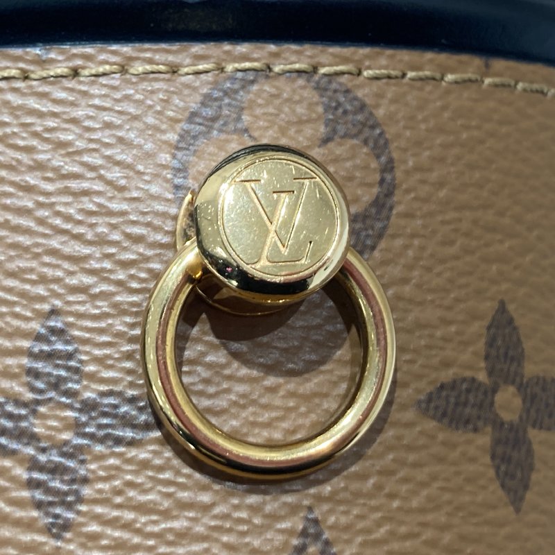 LOUIS VUITTON 路易威登 M43986 MONOGRAM REVERSE CANNES 發財桶 手提包 側背包 PVC 老花 棕色 金釦-19
