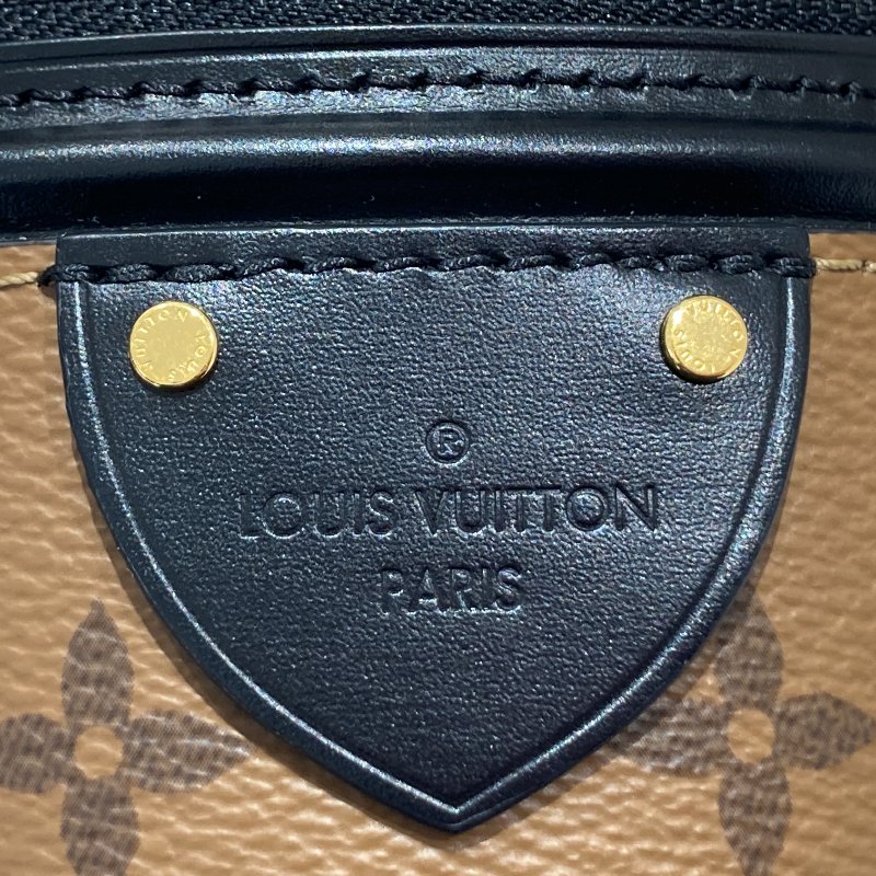LOUIS VUITTON 路易威登 M43986 MONOGRAM REVERSE CANNES 發財桶 手提包 側背包 PVC 老花 棕色 金釦-22