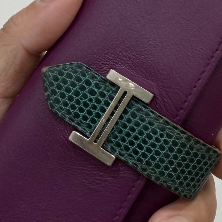 HERMES 愛馬仕 BEARN KEY RING 紫色 鑰匙包 鑰匙圈-12