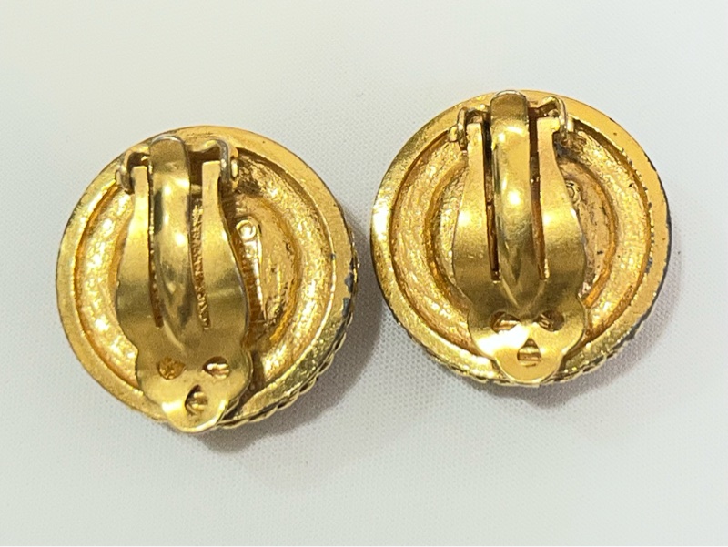 Chanel 香奈兒 Vintage 琥珀色珍珠夾式耳環-2