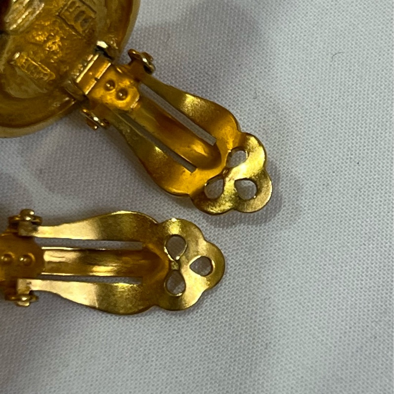 Chanel 香奈兒 Vintage 琥珀色珍珠夾式耳環-4