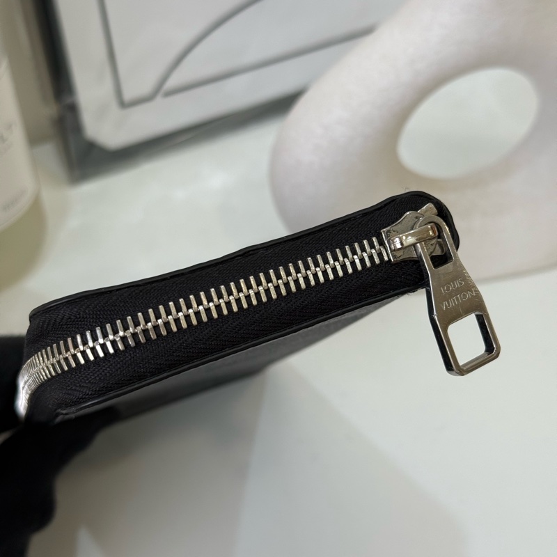 （稀有釋出）LV Zippy 黑灰格直立拉鍊長夾 🟦內裏限量藍色-8