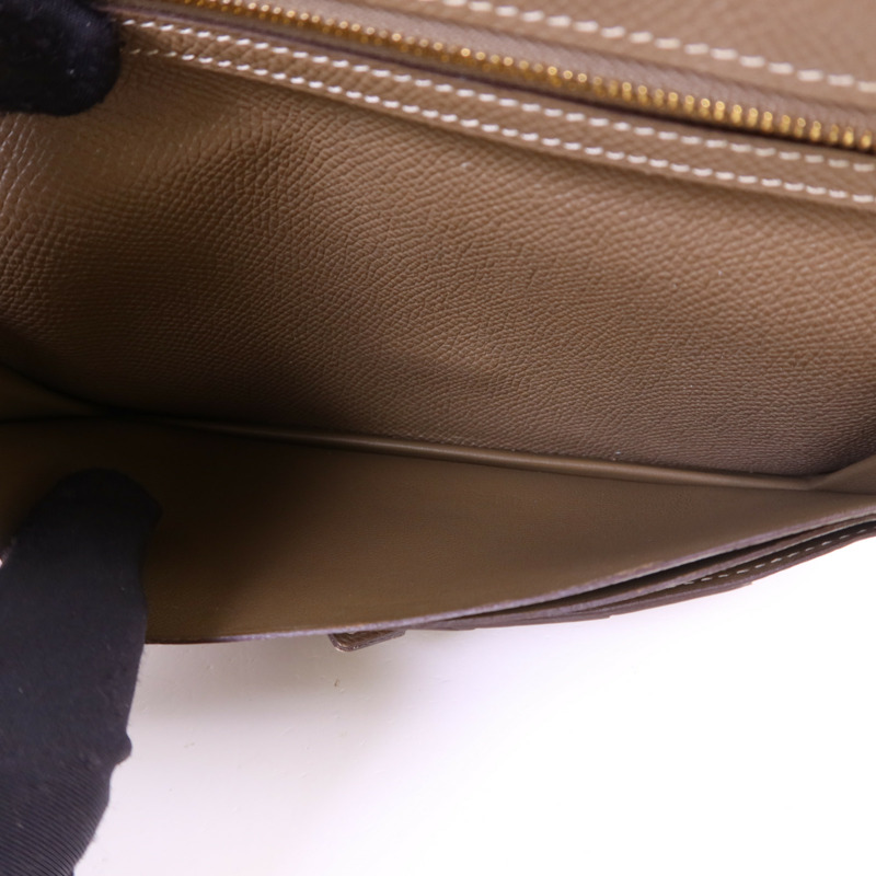 HERMES Epsom皮革Bearn Long Wallet金扣長錢包-5