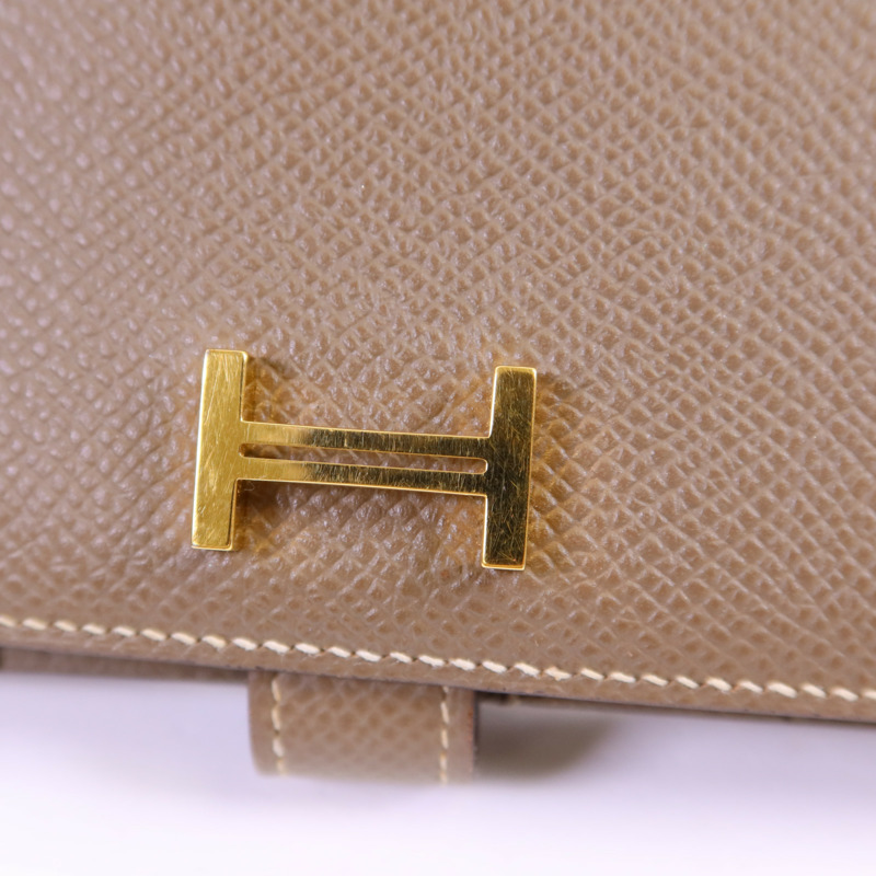 HERMES Epsom皮革Bearn Long Wallet金扣長錢包-10
