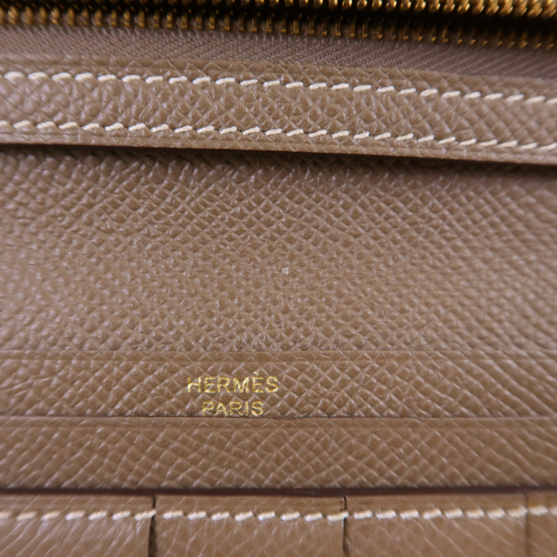 HERMES Epsom皮革Bearn Long Wallet金扣長錢包-19