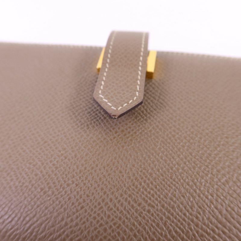 HERMES Epsom皮革Bearn Long Wallet金扣長錢包-20