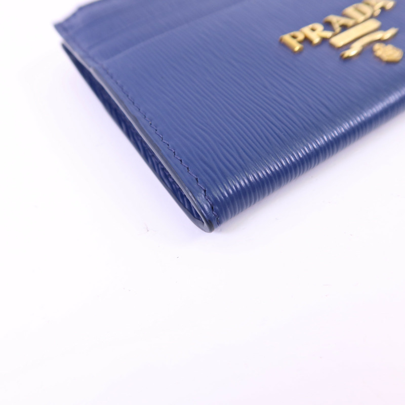 PRADA 牛皮皮革Card Case金扣卡片套-8