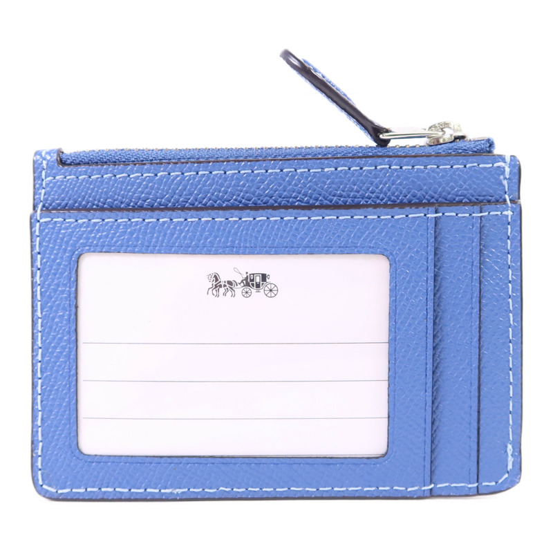 COACH 牛皮皮革Card Case銀扣卡片套-1