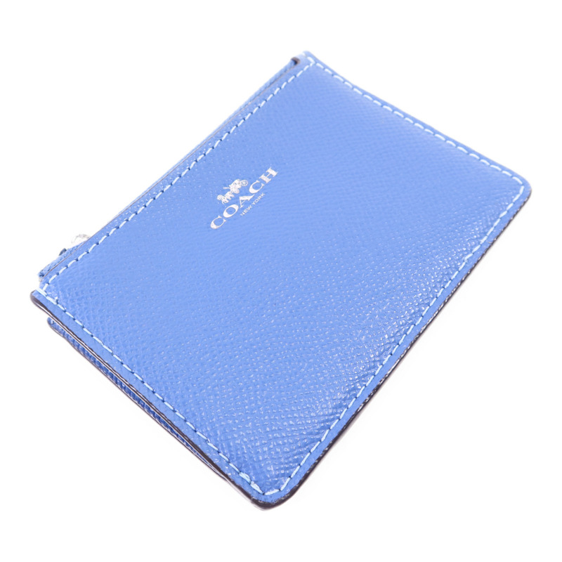 COACH 牛皮皮革Card Case銀扣卡片套-2