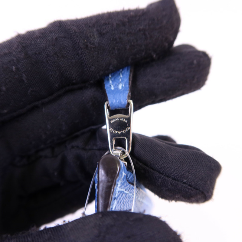 COACH 牛皮皮革Card Case銀扣卡片套-5