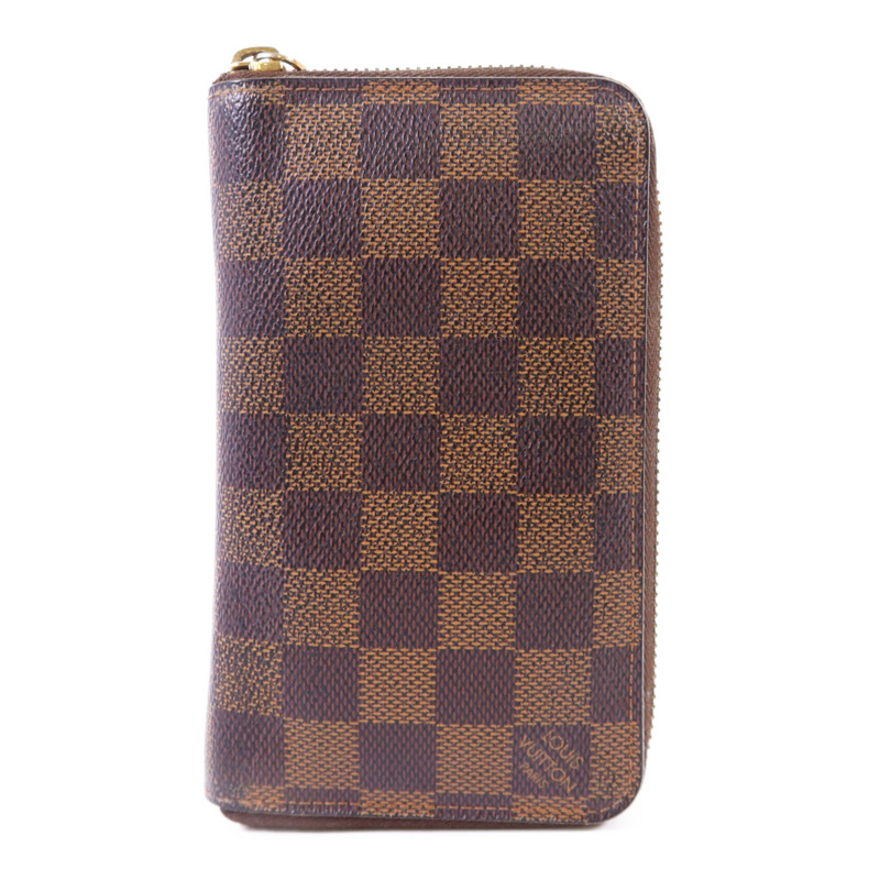 LOUIS VUITTON Damier Zippy Organizer金扣長錢包-0