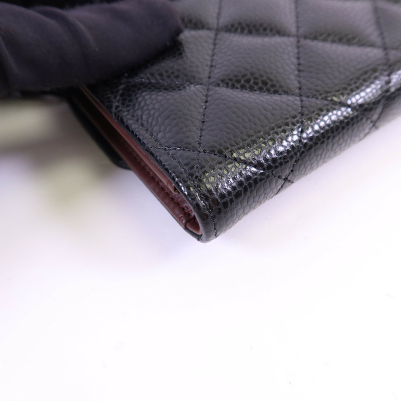 CHANEL 牛皮皮革Matelasse Tri-Fold Wallet金扣長錢包-14