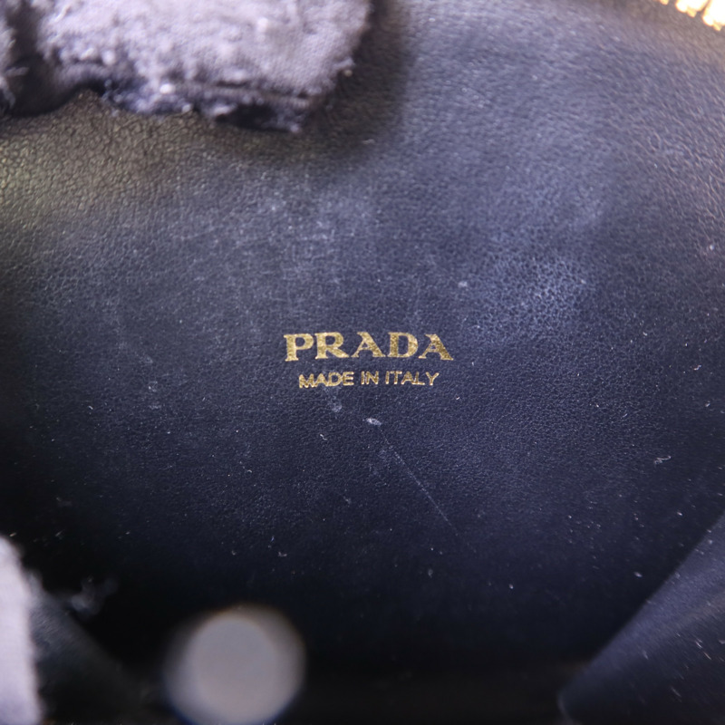 PRADA 牛皮皮革Saffiano Phone Case金扣手挽袋-6