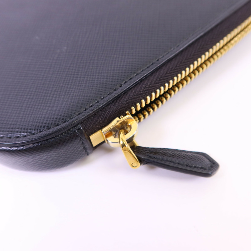 PRADA 牛皮皮革Saffiano Phone Case金扣手挽袋-8