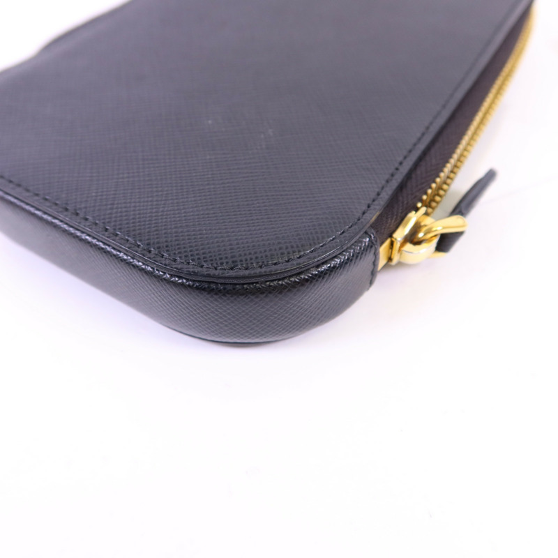 PRADA 牛皮皮革Saffiano Phone Case金扣手挽袋-12