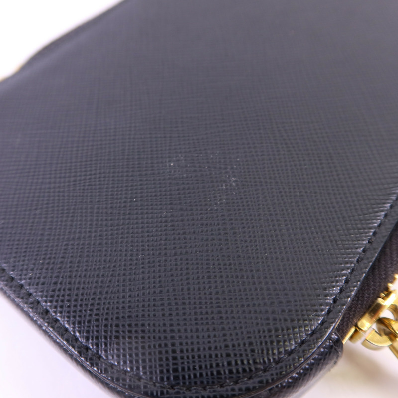 PRADA 牛皮皮革Saffiano Phone Case金扣手挽袋-16