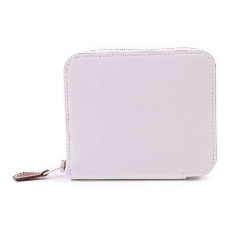 HERMES Evercolor皮革Silk In Wallet銀扣錢包-1