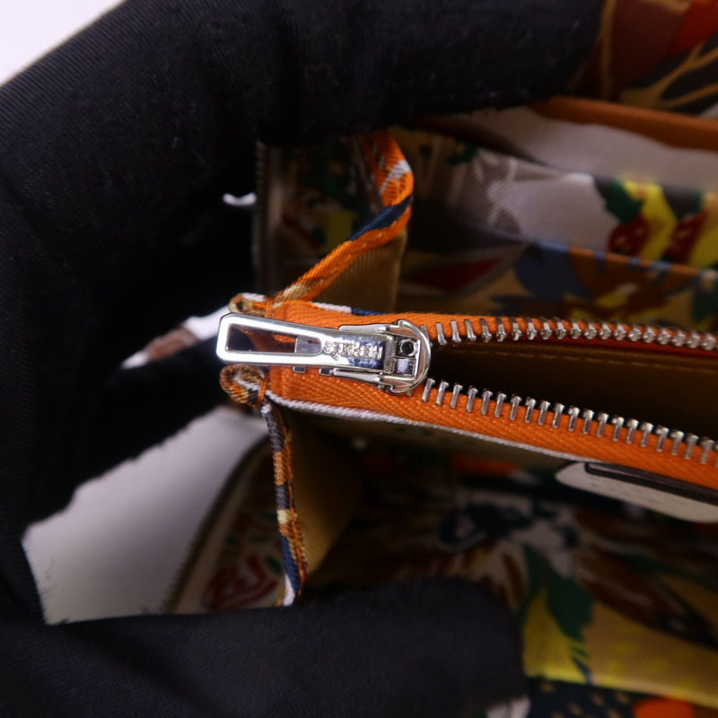 HERMES Evercolor皮革Silk In Wallet銀扣錢包-7