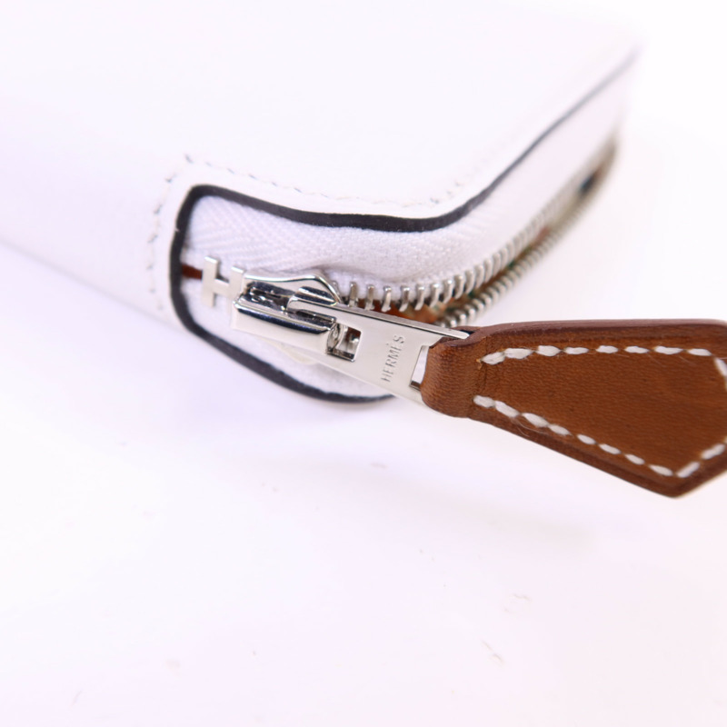 HERMES Evercolor皮革Silk In Wallet銀扣錢包-10