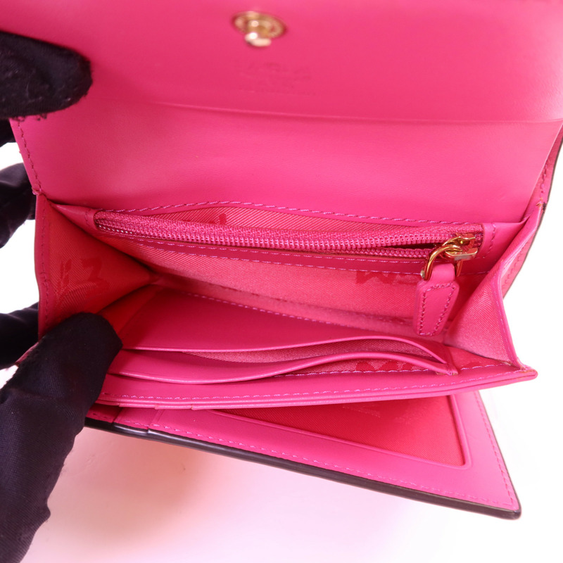 MCM 牛皮皮革Long Wallet金扣長錢包-6