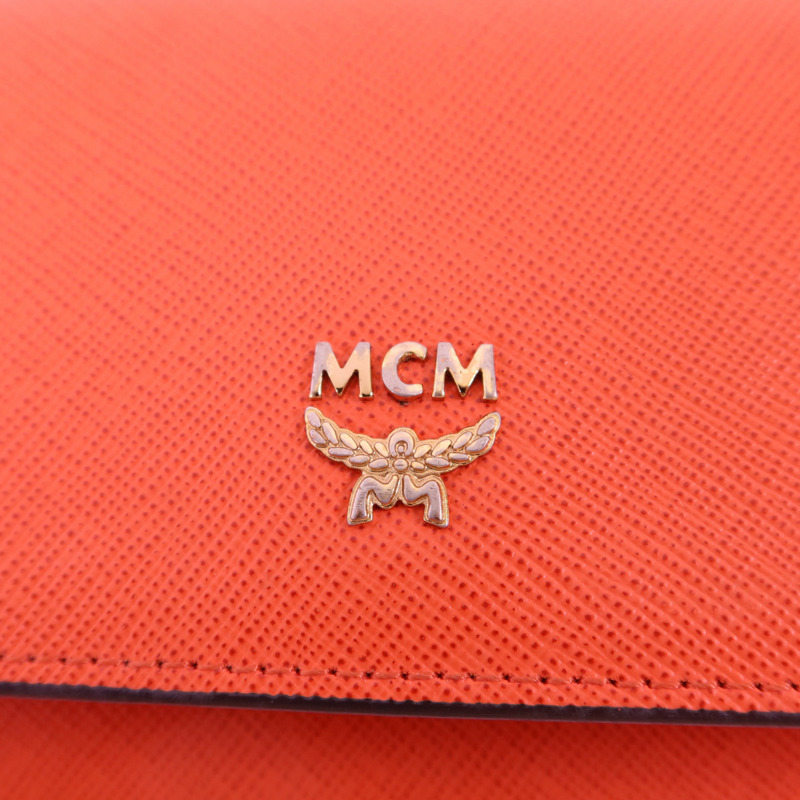 MCM 牛皮皮革Long Wallet金扣長錢包-9