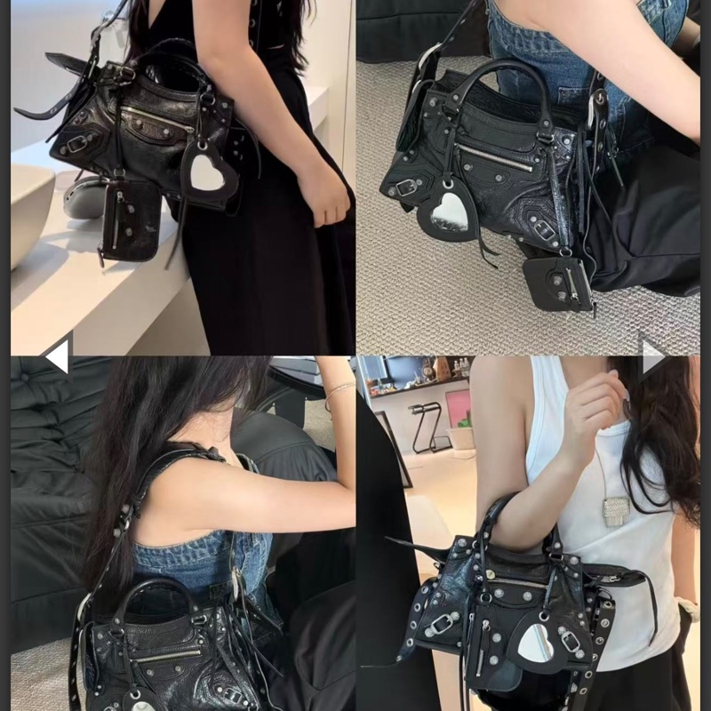❣️出廠吊牌還在✨ BALENCIAG NEO CAGOLE XS 爵士黑 熱門爆款Cagole 包來啦✨ 爆炸好裝尺寸🤍愛心鏡子🤍小卡包👌-10