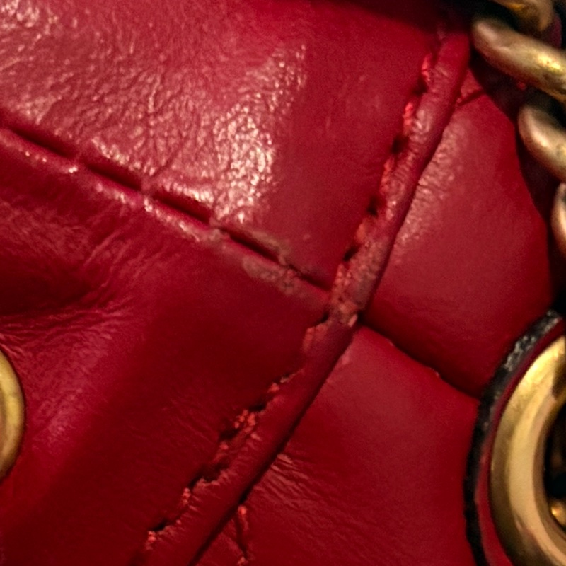 Gucci 紅色 水桶包 發財桶 過年適合-13