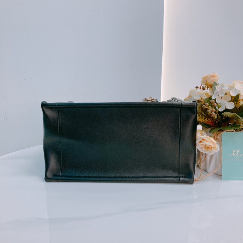 MS0546 Christian Dior 迪奧 托特包 大藤格紋 小號 牛皮 黑色 淡金扣 Book Tote Macrocannage Small Calfskin Black x LGHW-4