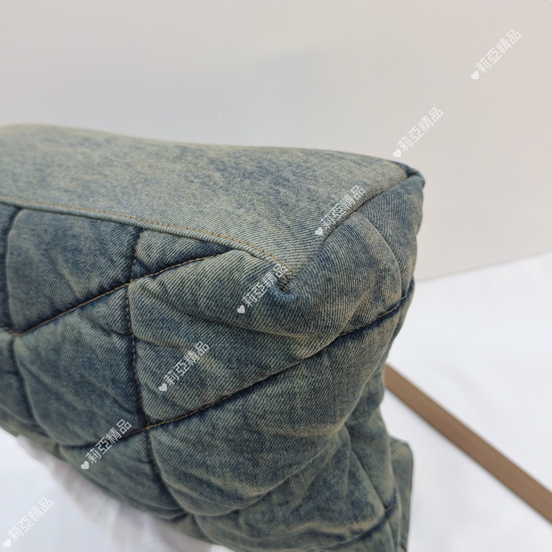 莉亞精品♡ Ysl 牛仔 LouLou牛仔雲朵肩背包 二手美包-11