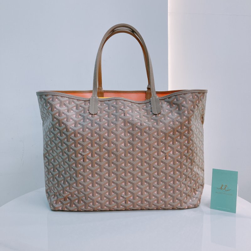 MS0556	Goyard 戈雅 限量 限定款 托特 淡灰 淡粉 帆布 跣水 Saint Louis Tote Pm Limited Canvas Powder Pink x PHW-1