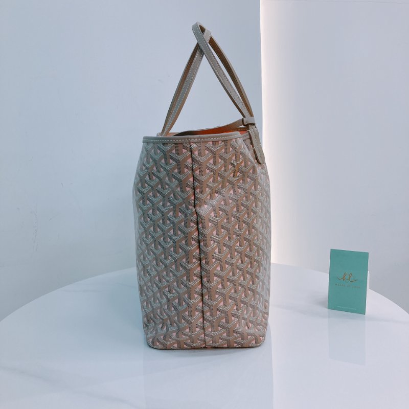 MS0556	Goyard 戈雅 限量 限定款 托特 淡灰 淡粉 帆布 跣水 Saint Louis Tote Pm Limited Canvas Powder Pink x PHW-2