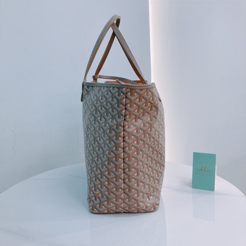 MS0556	Goyard 戈雅 限量 限定款 托特 淡灰 淡粉 帆布 跣水 Saint Louis Tote Pm Limited Canvas Powder Pink x PHW-3