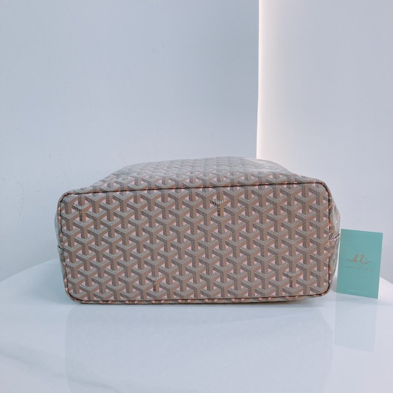 MS0556	Goyard 戈雅 限量 限定款 托特 淡灰 淡粉 帆布 跣水 Saint Louis Tote Pm Limited Canvas Powder Pink x PHW-4