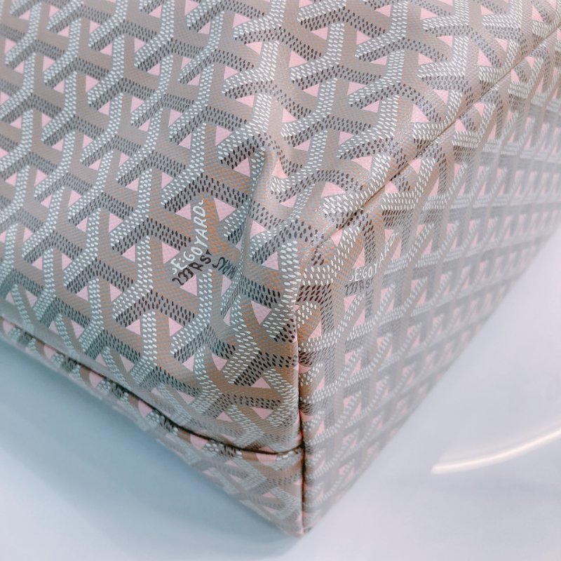 MS0556	Goyard 戈雅 限量 限定款 托特 淡灰 淡粉 帆布 跣水 Saint Louis Tote Pm Limited Canvas Powder Pink x PHW-5