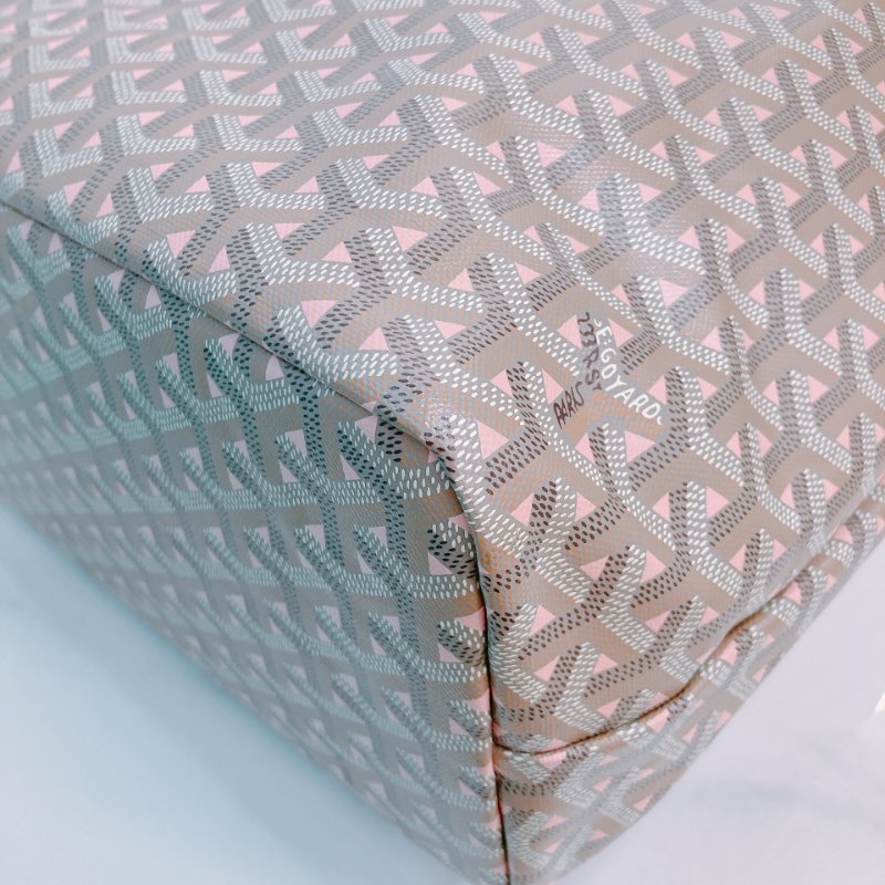 MS0556	Goyard 戈雅 限量 限定款 托特 淡灰 淡粉 帆布 跣水 Saint Louis Tote Pm Limited Canvas Powder Pink x PHW-6
