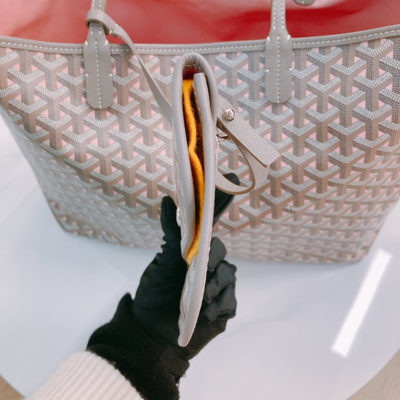 MS0556	Goyard 戈雅 限量 限定款 托特 淡灰 淡粉 帆布 跣水 Saint Louis Tote Pm Limited Canvas Powder Pink x PHW-15