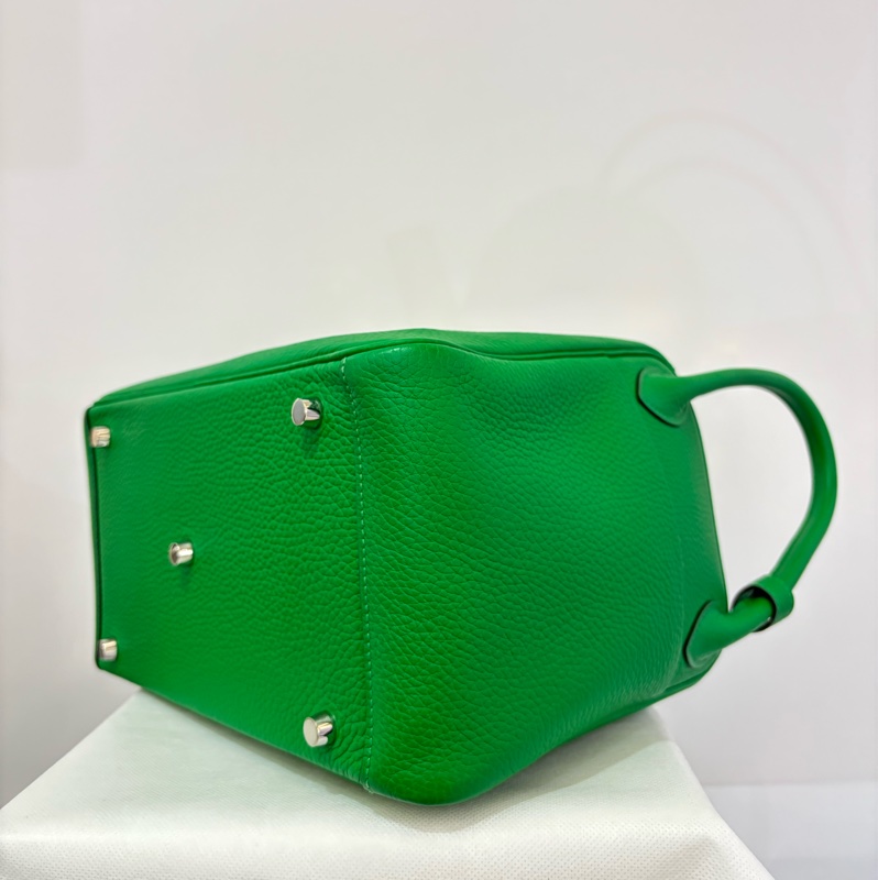 Hermes 竹子綠銀釦 TC牛皮Lindy30-8