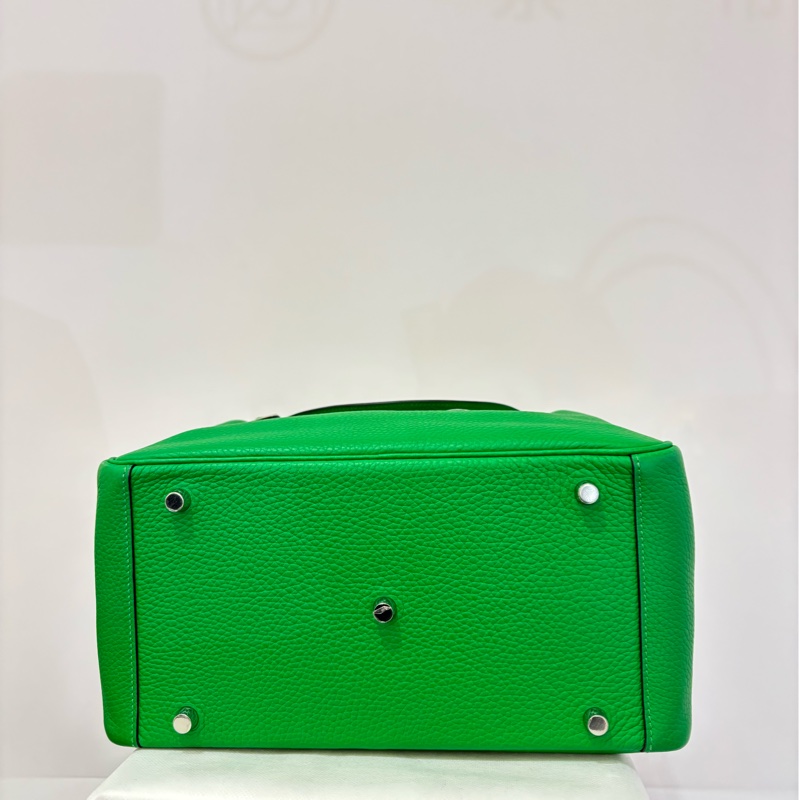 Hermes 竹子綠銀釦 TC牛皮Lindy30-9
