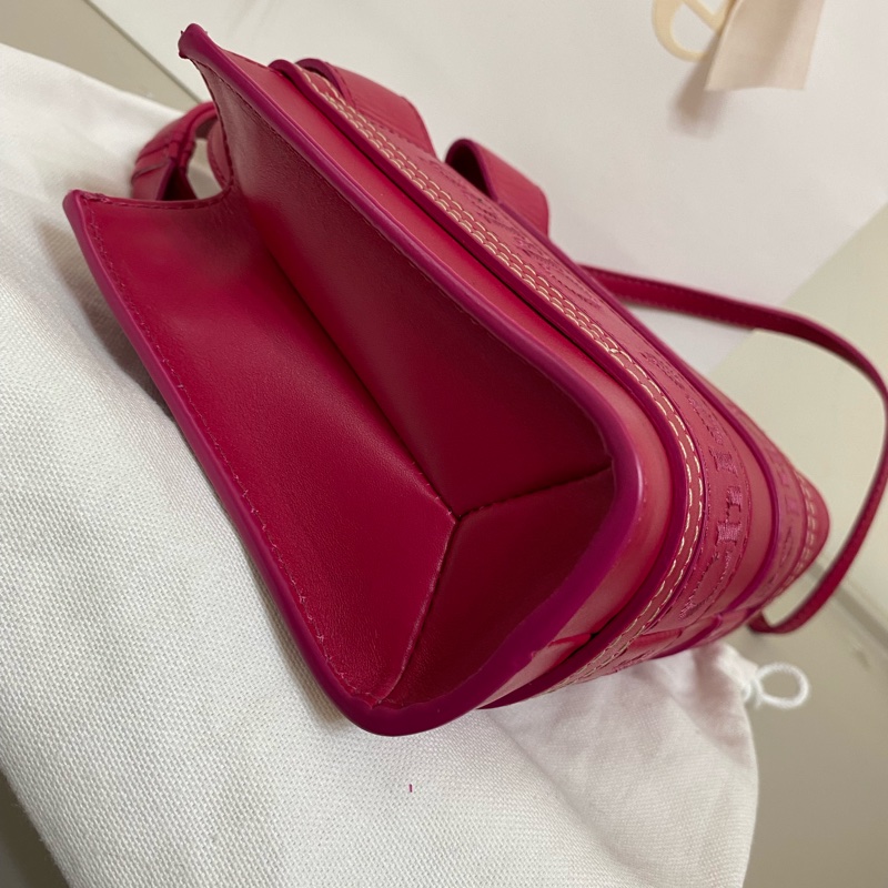 Chloe經典WOODY系列牛皮手提斜背MINI托特包（桃紅）-10