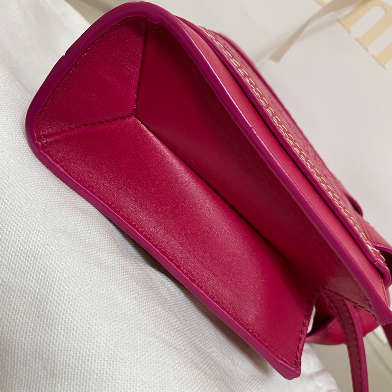 Chloe經典WOODY系列牛皮手提斜背MINI托特包（桃紅）-12