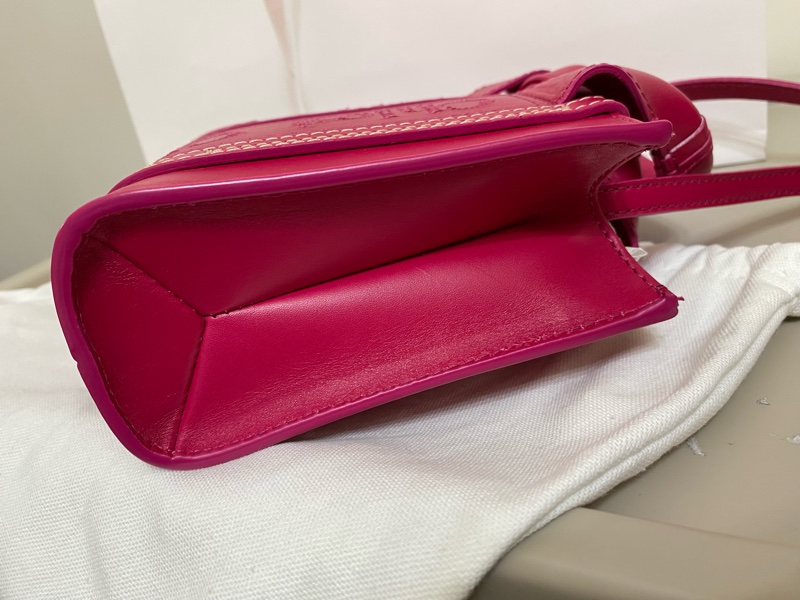 Chloe經典WOODY系列牛皮手提斜背MINI托特包（桃紅）-13