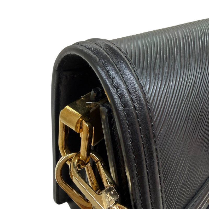 Louis Vuitton - 黑色金釦牛皮EPI Dauphine肩側背包╻MM-14