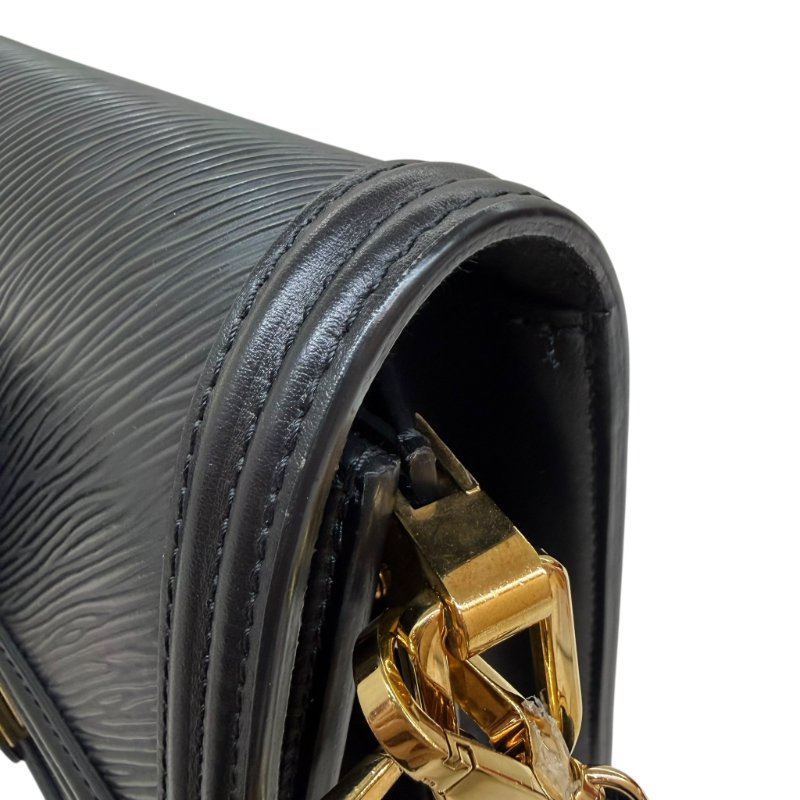 Louis Vuitton - 黑色金釦牛皮EPI Dauphine肩側背包╻MM-15