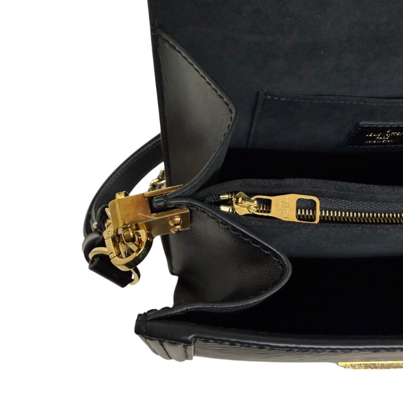 Louis Vuitton - 黑色金釦牛皮EPI Dauphine肩側背包╻MM-20