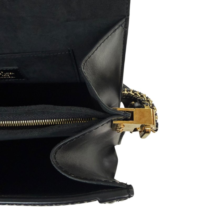 Louis Vuitton - 黑色金釦牛皮EPI Dauphine肩側背包╻MM-21