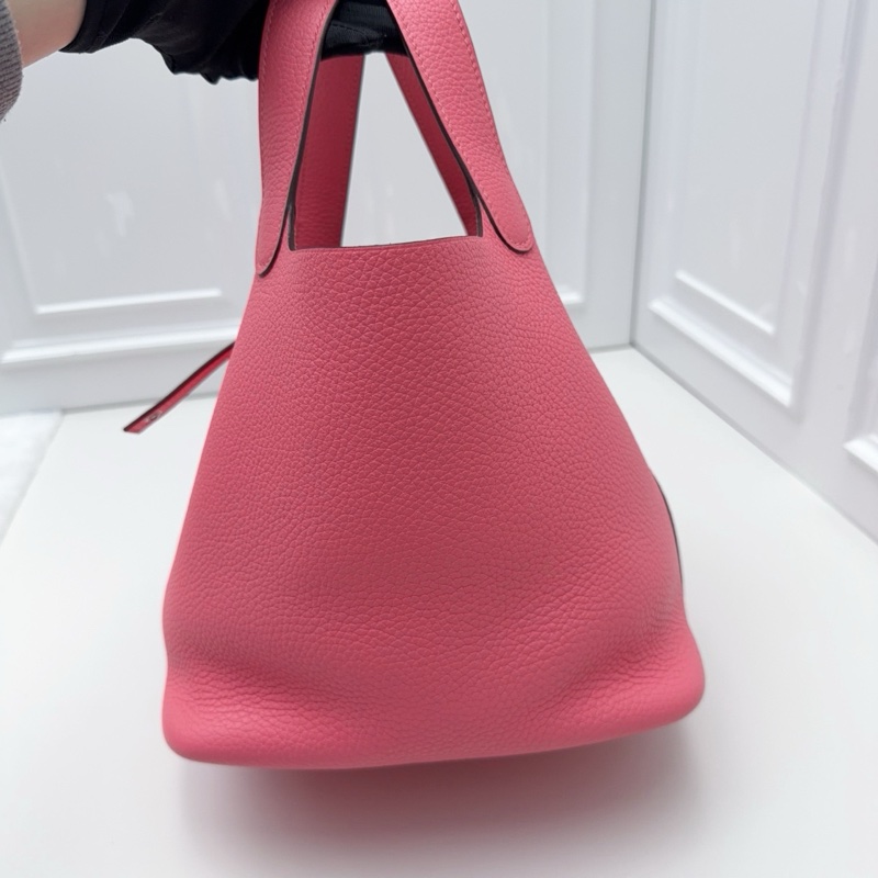 Hermes愛馬仕  picotin菜籃子22粉色TC皮-2