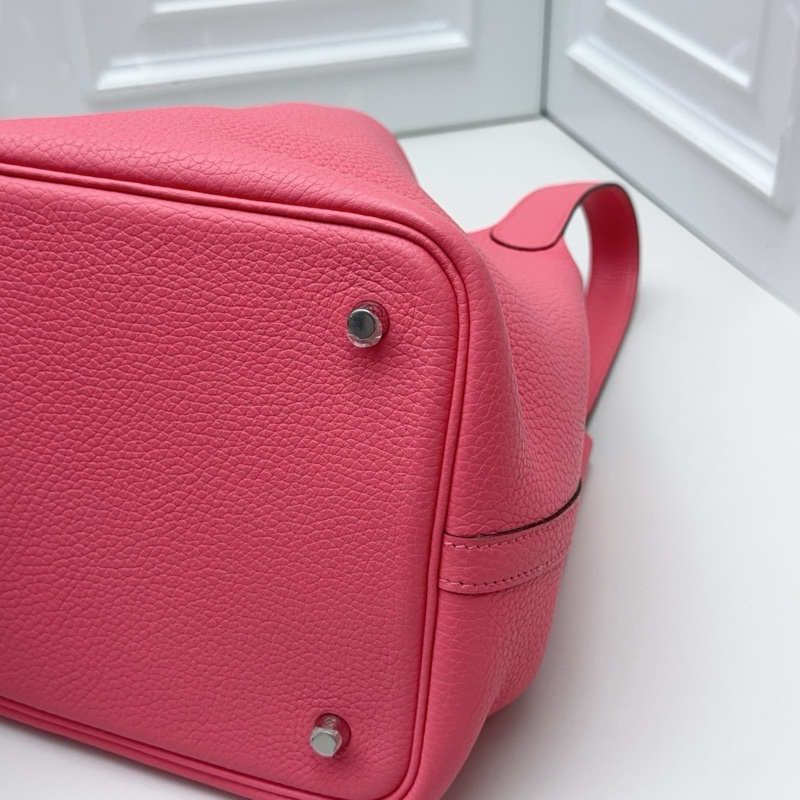 Hermes愛馬仕  picotin菜籃子22粉色TC皮-5