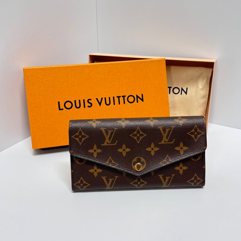 （極新全配🎁） LV M62234 Sarah 經典老花長夾 （專櫃25,300）-0