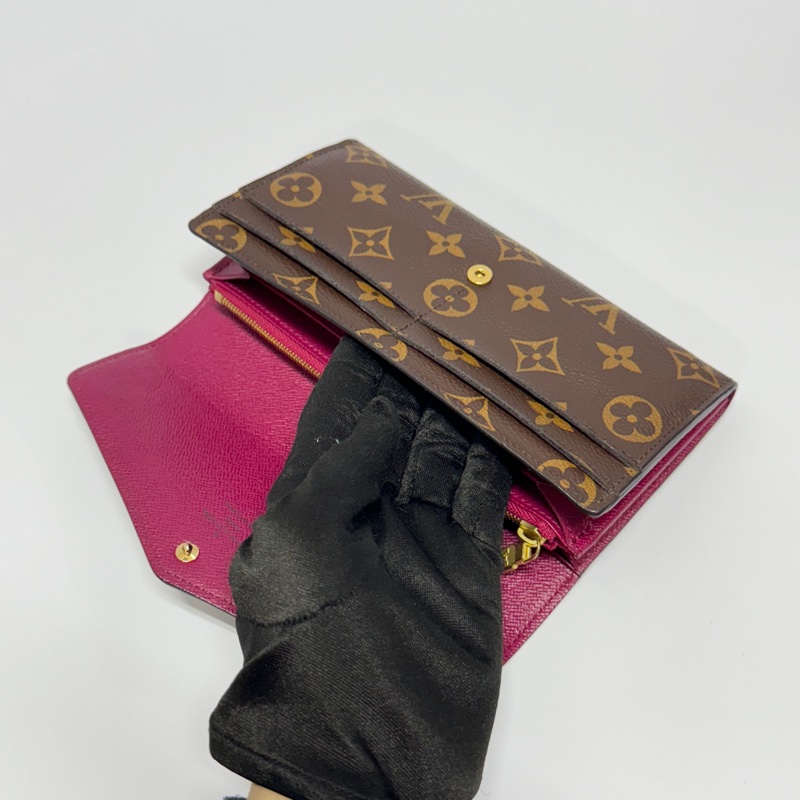 （極新全配🎁） LV M62234 Sarah 經典老花長夾 （專櫃25,300）-13