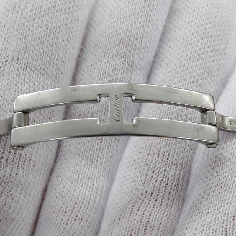 卡地亞 Tank Française 女士腕錶，SM 石英機芯，QZ 不鏽鋼錶殼，型號 W51008Q3，銀色/象牙色錶盤，拋光處理-4